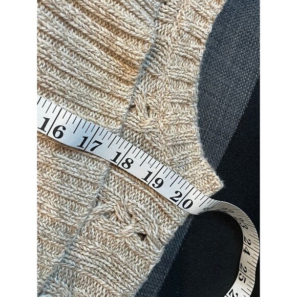 Eddie Bauer Long Open Waterfall Brown Sleeveless Cardigan Sweater - Picture 8 of 10